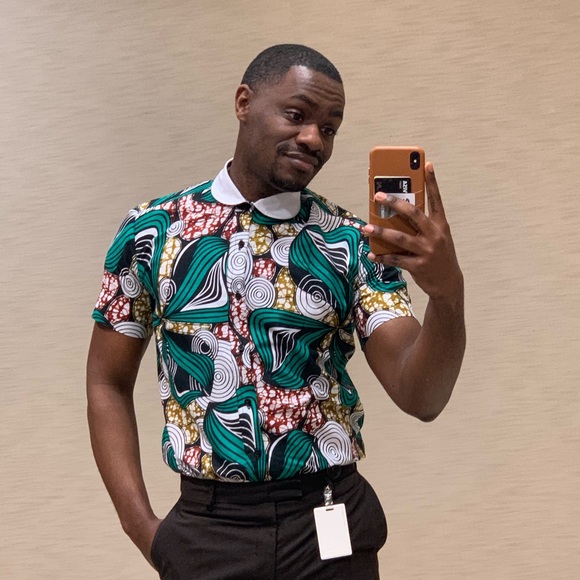 Ankara Print Button Up - Picture 2 of 3